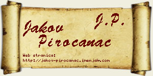 Jakov Piroćanac vizit kartica